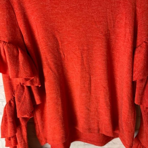 THML Red Ruffle Sleeve Sweater - Picture 11 of 15